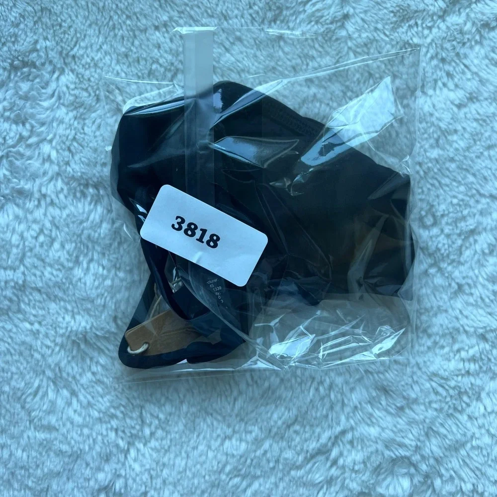 SKIMS Classic Swim Square Neck Scoop Top Obsidian Black XXS BT-SCP-9610W NWT